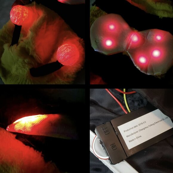 🐝Thrills & Chills Medium LED *Light-Up* BUMBLE BEE Pet Dog Halloween Costume - Picture 10 of 17